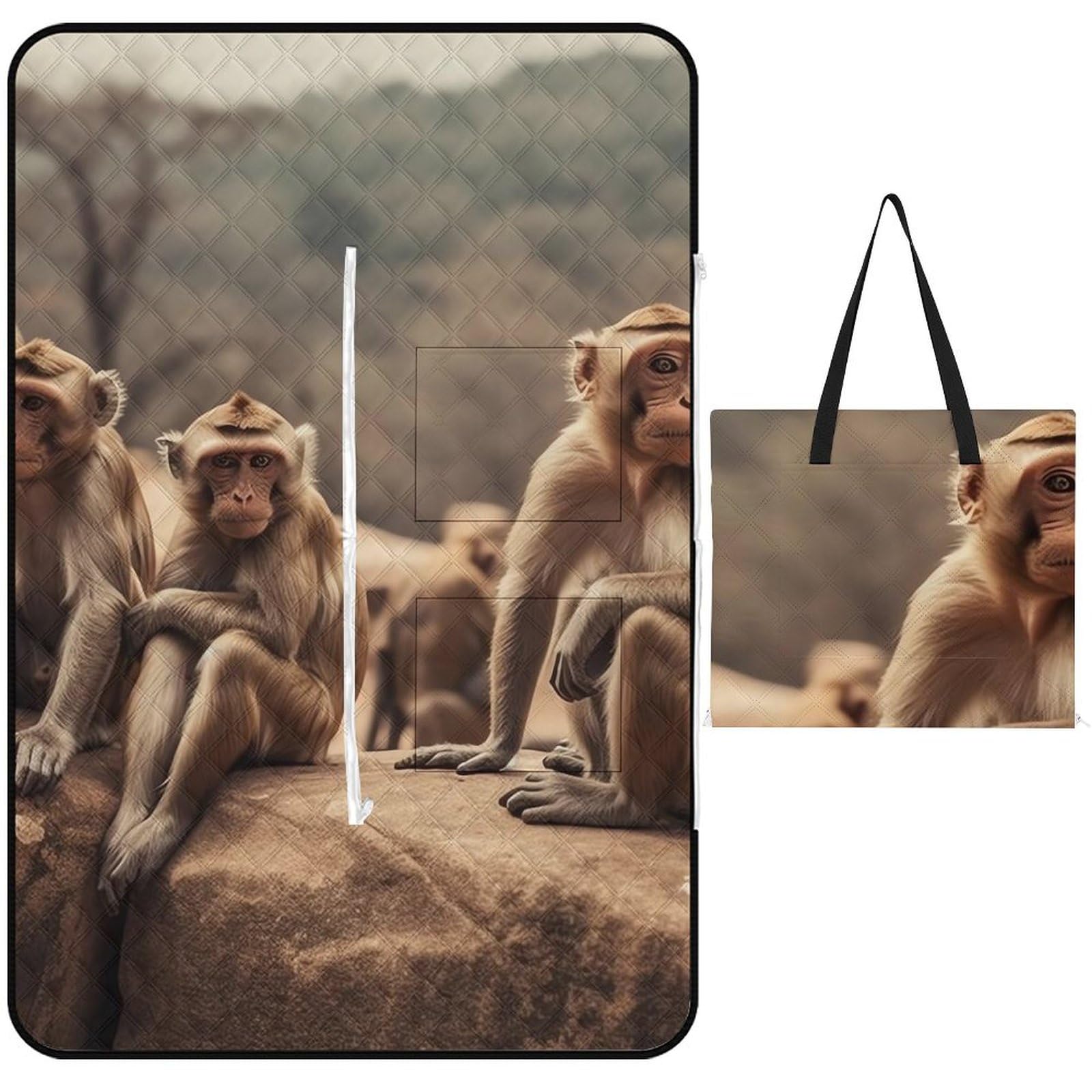 Couverture de pique-nique imperméable singe tapis pliable camping