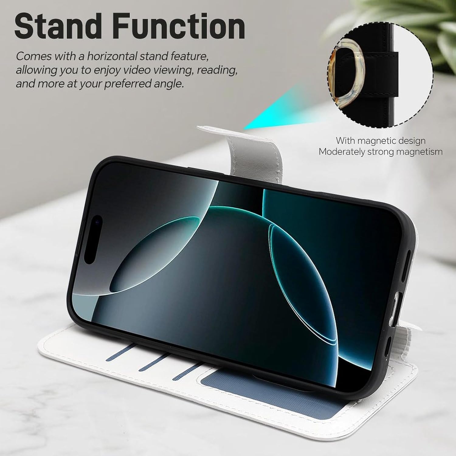 Vintage Beer Mug Compatible with iPhone 16/16 Plus/16 Pro/16 Pro Max/16 E Case Phone Wallet Card Holder Flip Cover with Wrist Strap