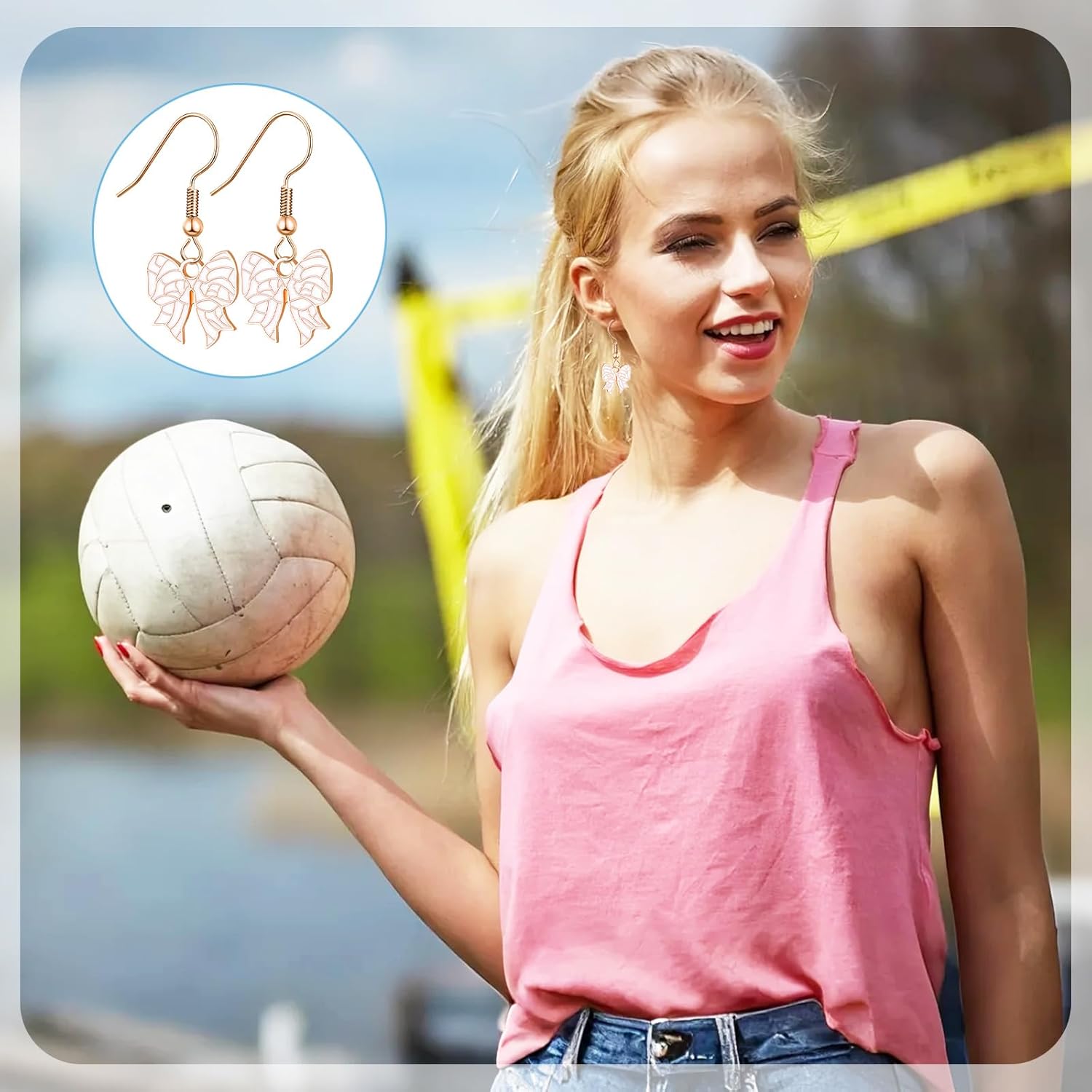 Nosiny 6 Pairs Sports Earrings for Women Game Earrings Jewelry Football Basketball Softball Soccer Tennis Golf Tooth Nurse - Image 6