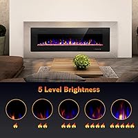 Vista 5 de R.W.FLAME - Chimenea empotrable ultrafina para pared (30 y 60 pulgadas)