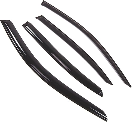 TuningPros Viseras de ventilación de ventana de montaje exterior, protectores de lluvia compatibles con Lexus LS460 L 2006-2017 Deflectores