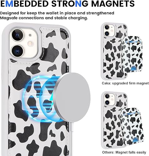 Miniatura 7 de Havaya Funda para iPhone 12 Mini, cartera compatible con Magsaf 2 en 1, desmontable magnética con tarjetero y ranura trasera para tarjetas, ranura