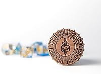 Vista 2 de Metallic Dice Games FanRoll Metal d20 Spinner: cobre antiguo