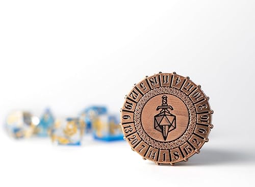 Miniatura 6 de Fanroll de Metallic Dice Games Metal d20 Spinner Arco iris quemado