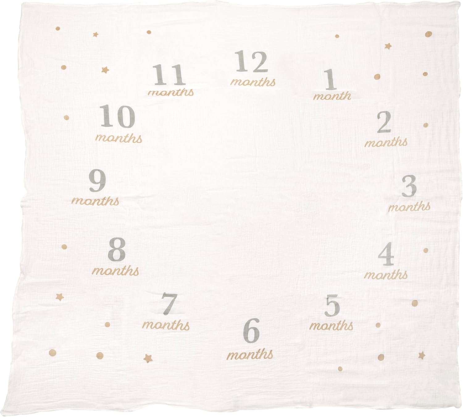 Pearhead Hello World Milestone Blanket and Prop, Baby Monthly Milestone Updates, Growth Blanket with Photo Posing Props, Perfect Newborn Gift and Nursery Décor, 44" x 44"