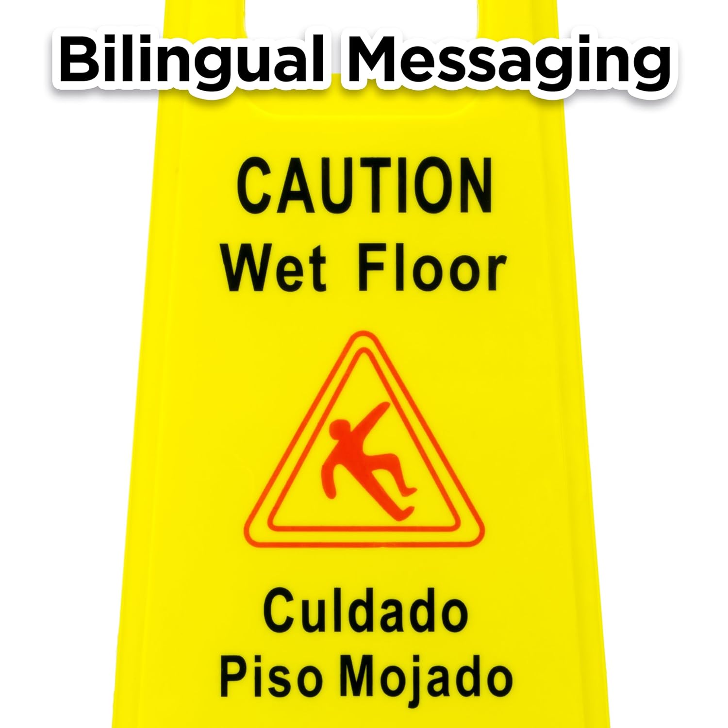 Bolthead Industrial 3-Pack of Yellow Caution Wet Floor Signs, Original Version 2-Sided Bilingual Warning - Slip & Fall Accident Prevention: Industrial & Scientific