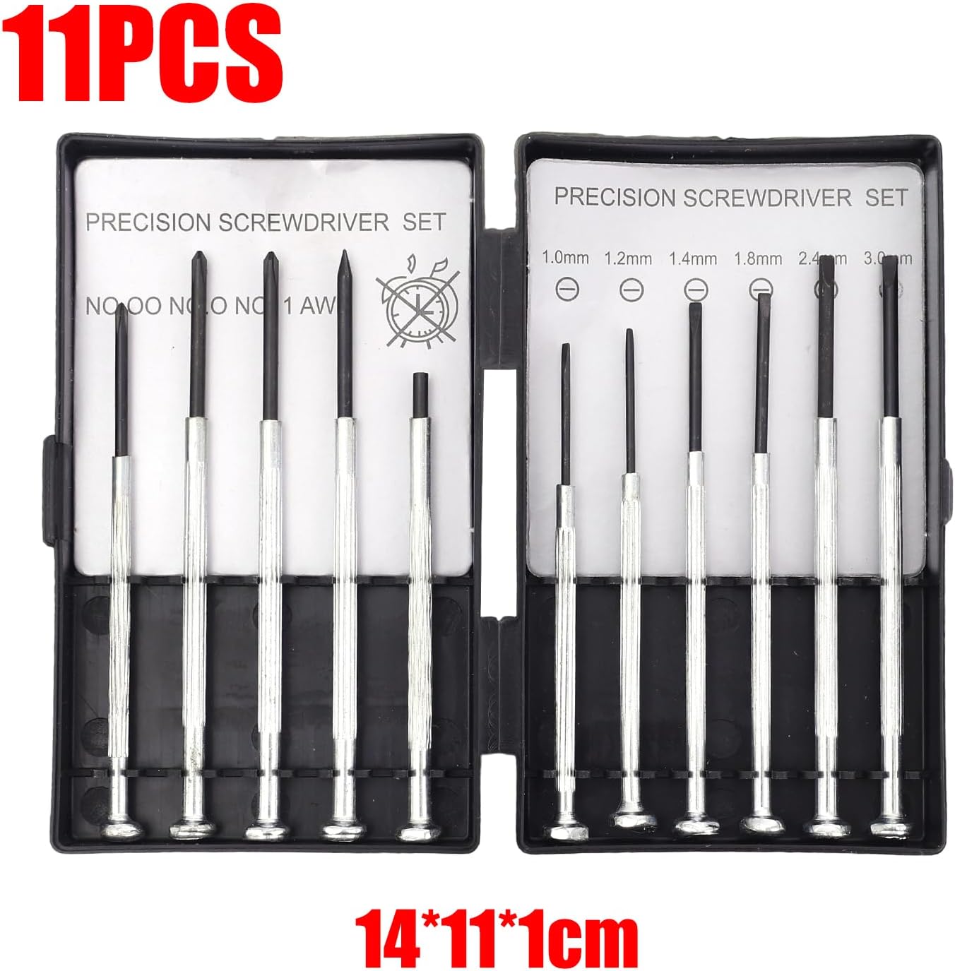 11 PCS/Box Mini Alloy Steel Screwdrivers Precision Equipment Repair Screwdrivers Set Flat/Cross/Hex Head