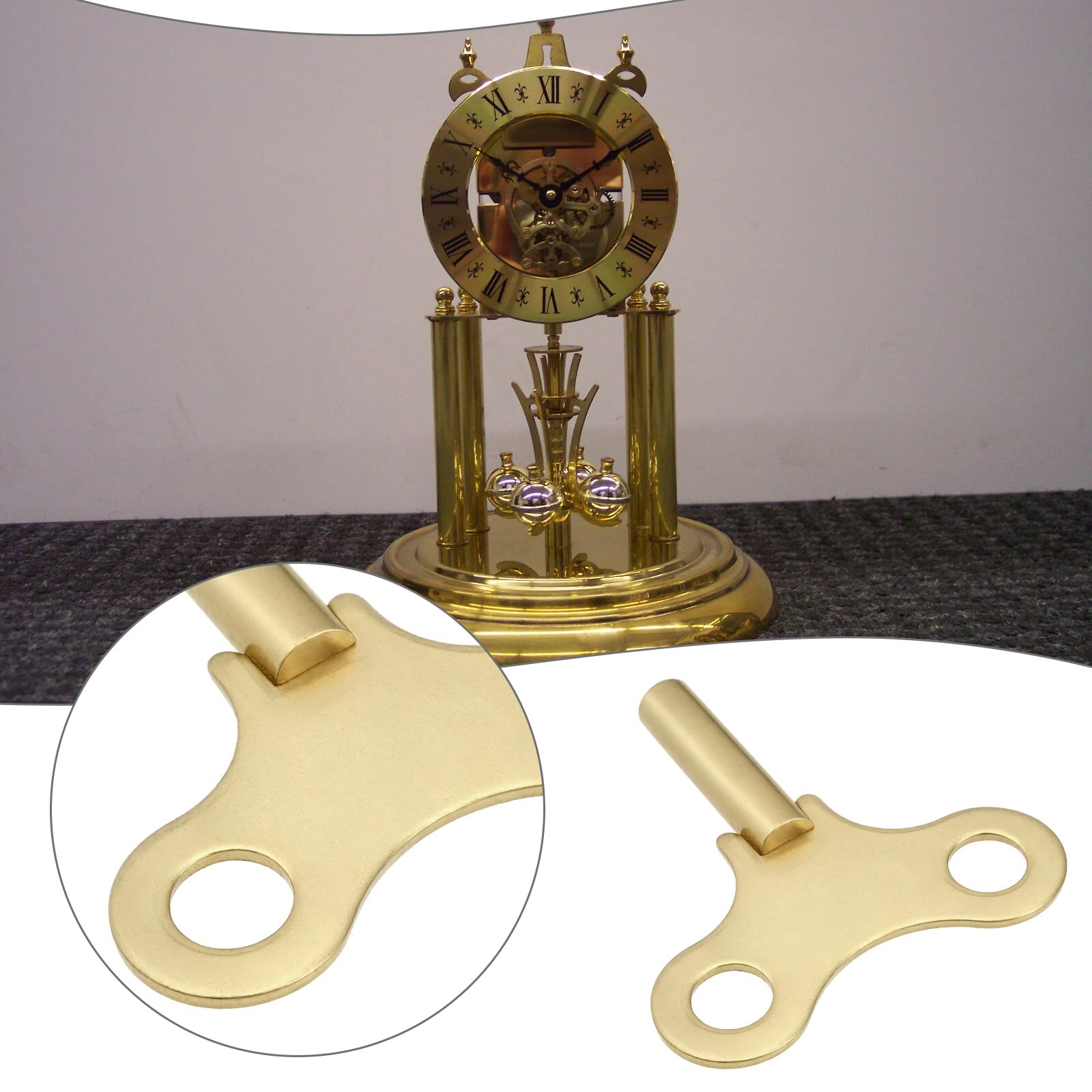Create idea Clock Winding Key Metal 4mm Size 7 Winding Key for Antique Vintage Key Wind Clocks Square Hole Clock Key Single End Chime Clock Key 55x52mm - Image 3