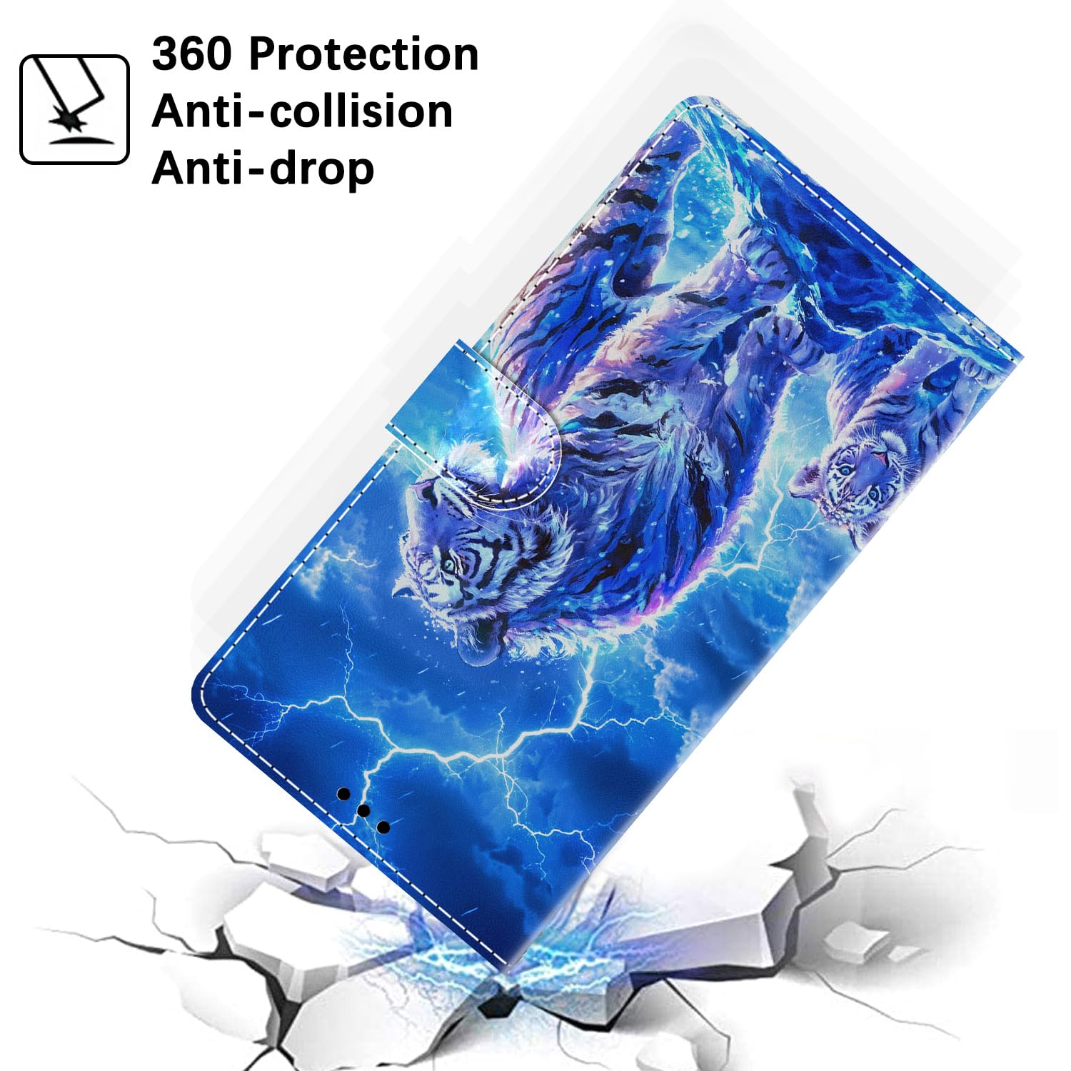 Cover Portafoglio iPhone 14 Plus Verde | Flip Case Antiurto Professionale
