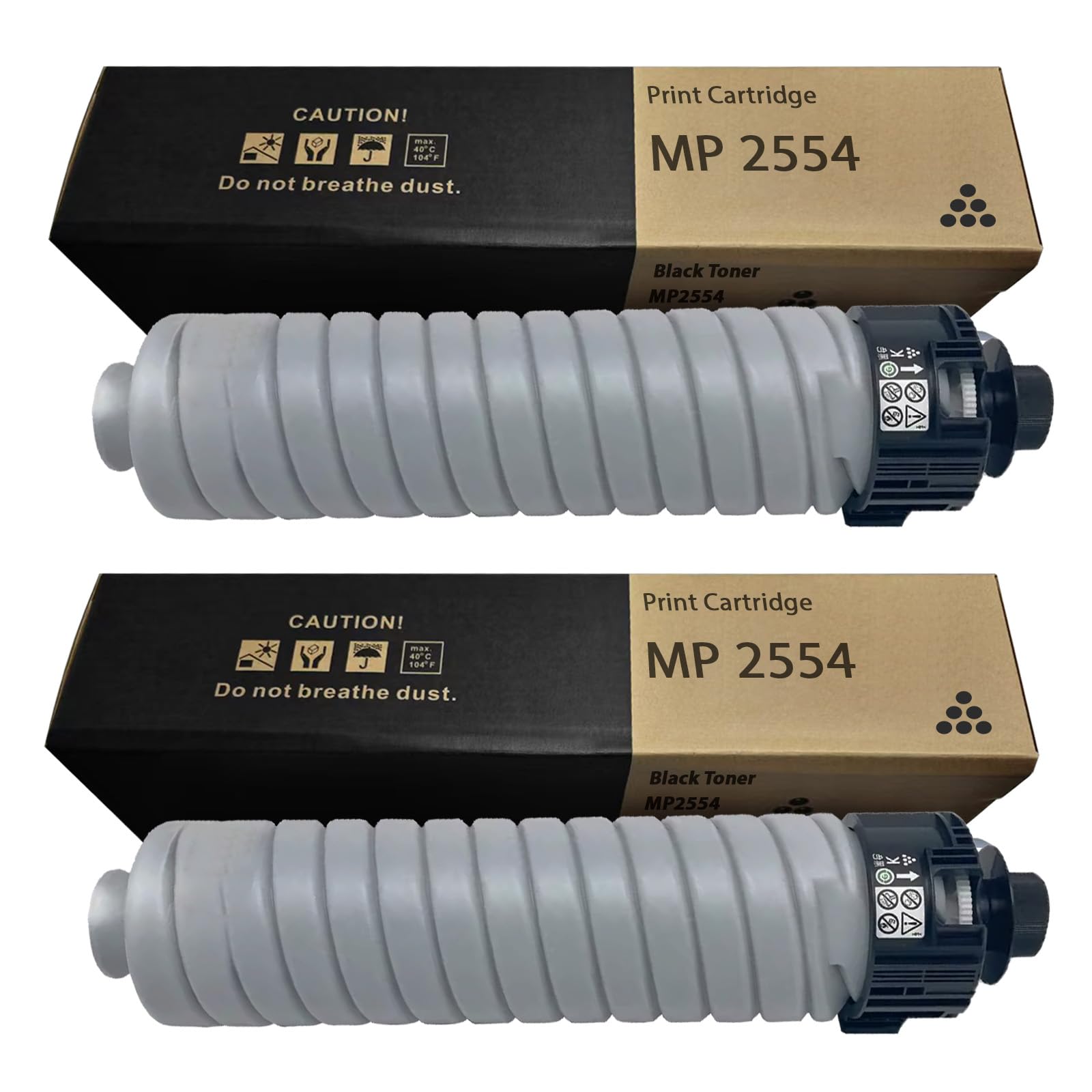 Photo 1 of 2-Pack MP2554 MP3554 High Yield Toner Cartridge Compatible with Ricoh MP2554 MP2555 MP3054 MP3055 MP3554 MP3555 MP4054 MP4055 MP5054 MP5055 MP6054 MP6055 IM2500 IM3500 IM4000 IM5000 IM6000 Printers