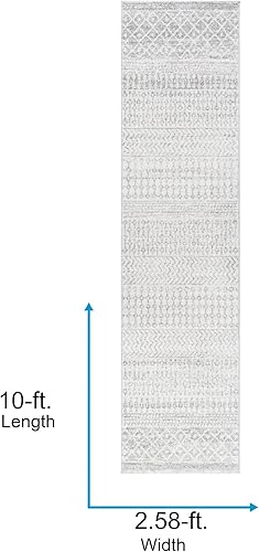 Miniatura 11 de Artistic Weavers Chester - Alfombra marroquí bohemia de pasillo, 2 pies y 7 pulgadas x 10 pies, color gris