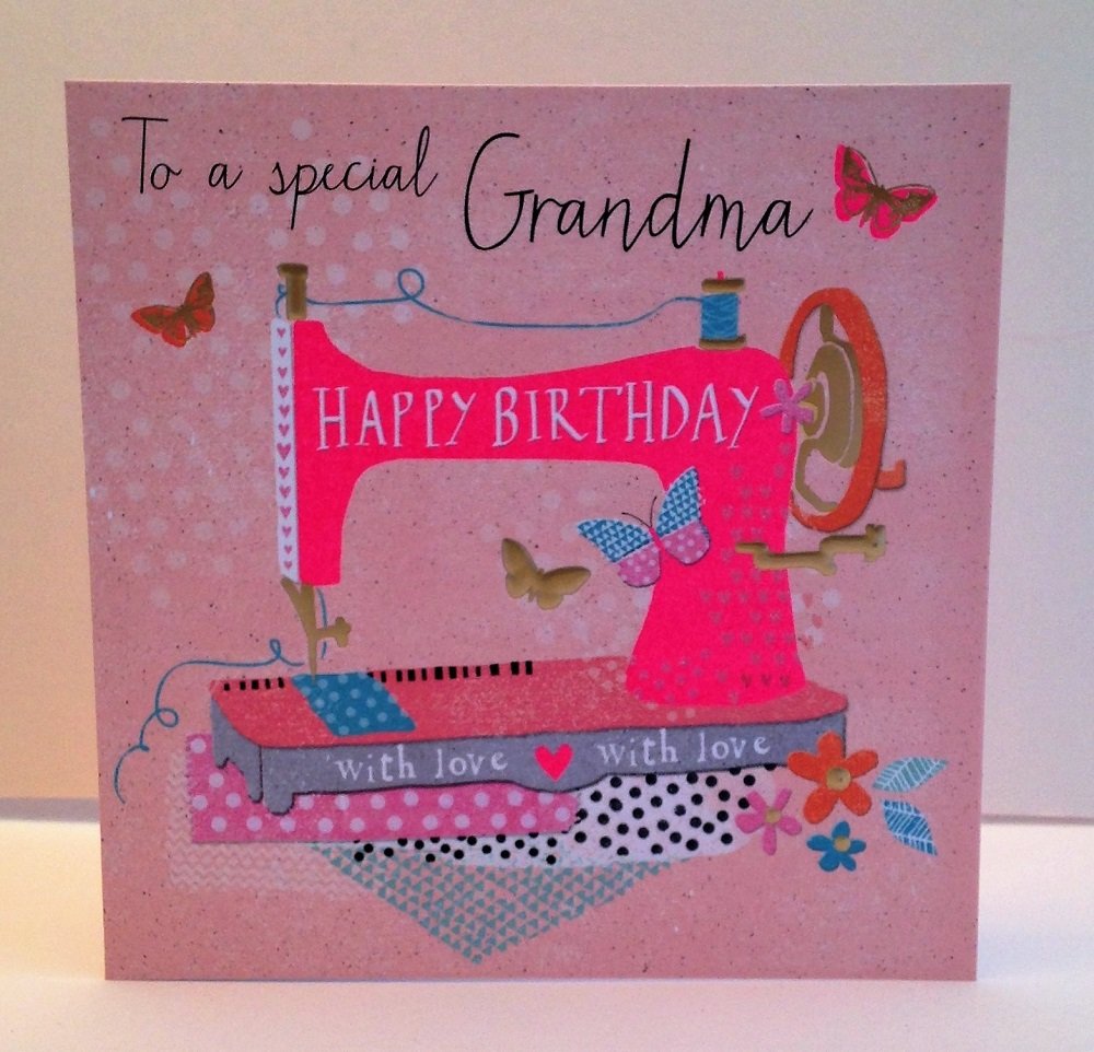 Amazon.com: Apricot Blush Blank inside Birthday Greeting Card - Grandma :  Office Products