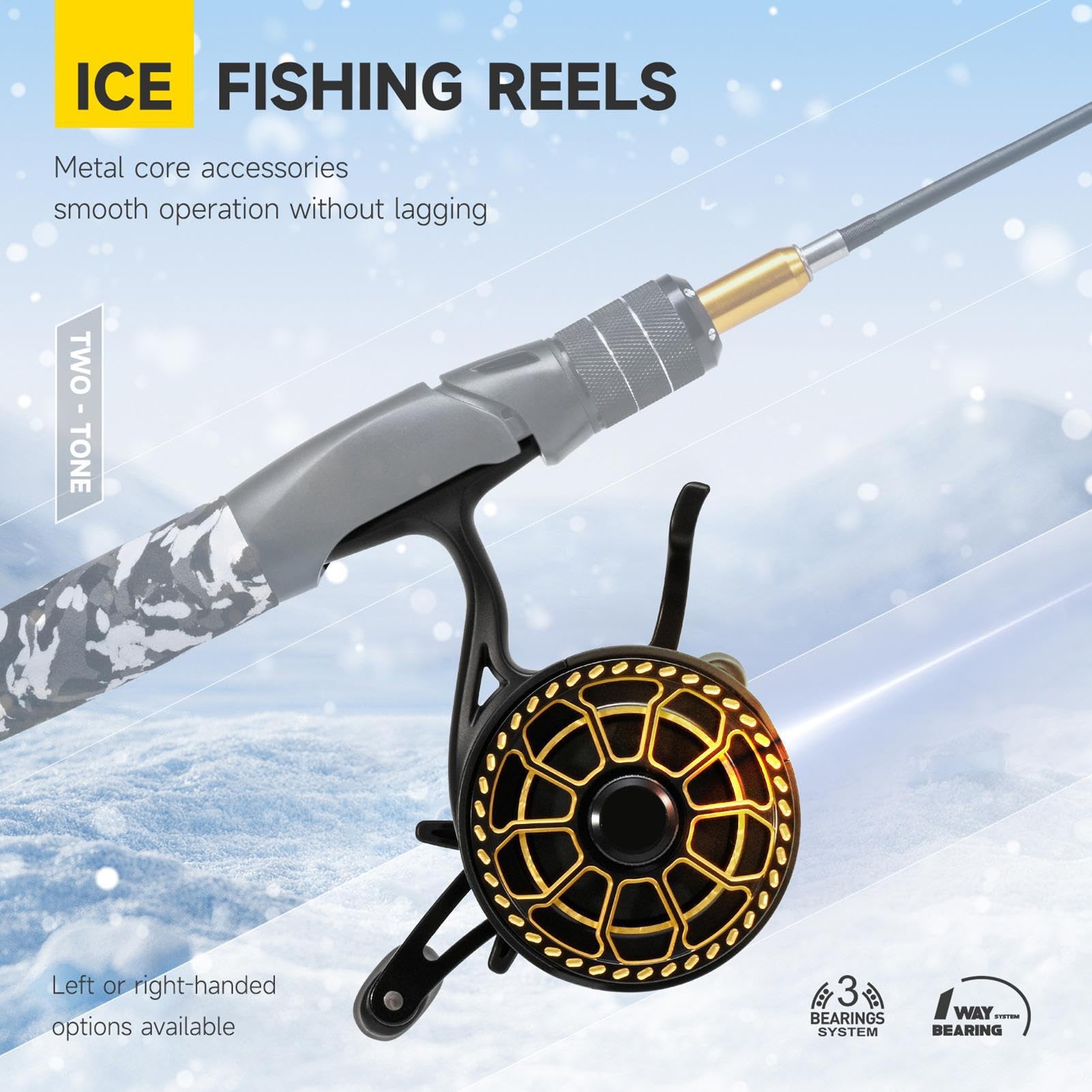 Carretes de Pesca Carrete Baitcaster Ligero y Ultra Suave | Magnético De Alta Velocidad Carretes Resistentes Agua Dulce para Principiantes en Agua Dulce y Salada y Pesca Invernal