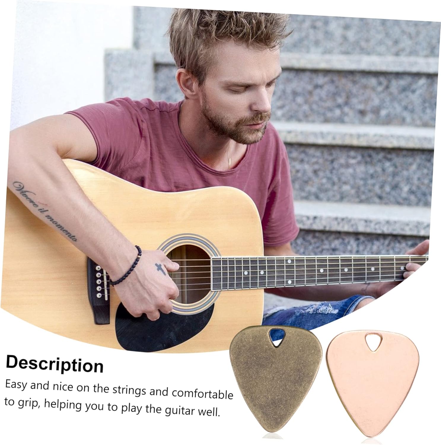 Toyvian 40Pcs Plectrum Guitar Picks, Necklace Guitar Pick Alloy Thickness Colorful Celluloid Guitar Picks for Bass Electric Acoustic Guitars Accessories Metal Guitar Pick