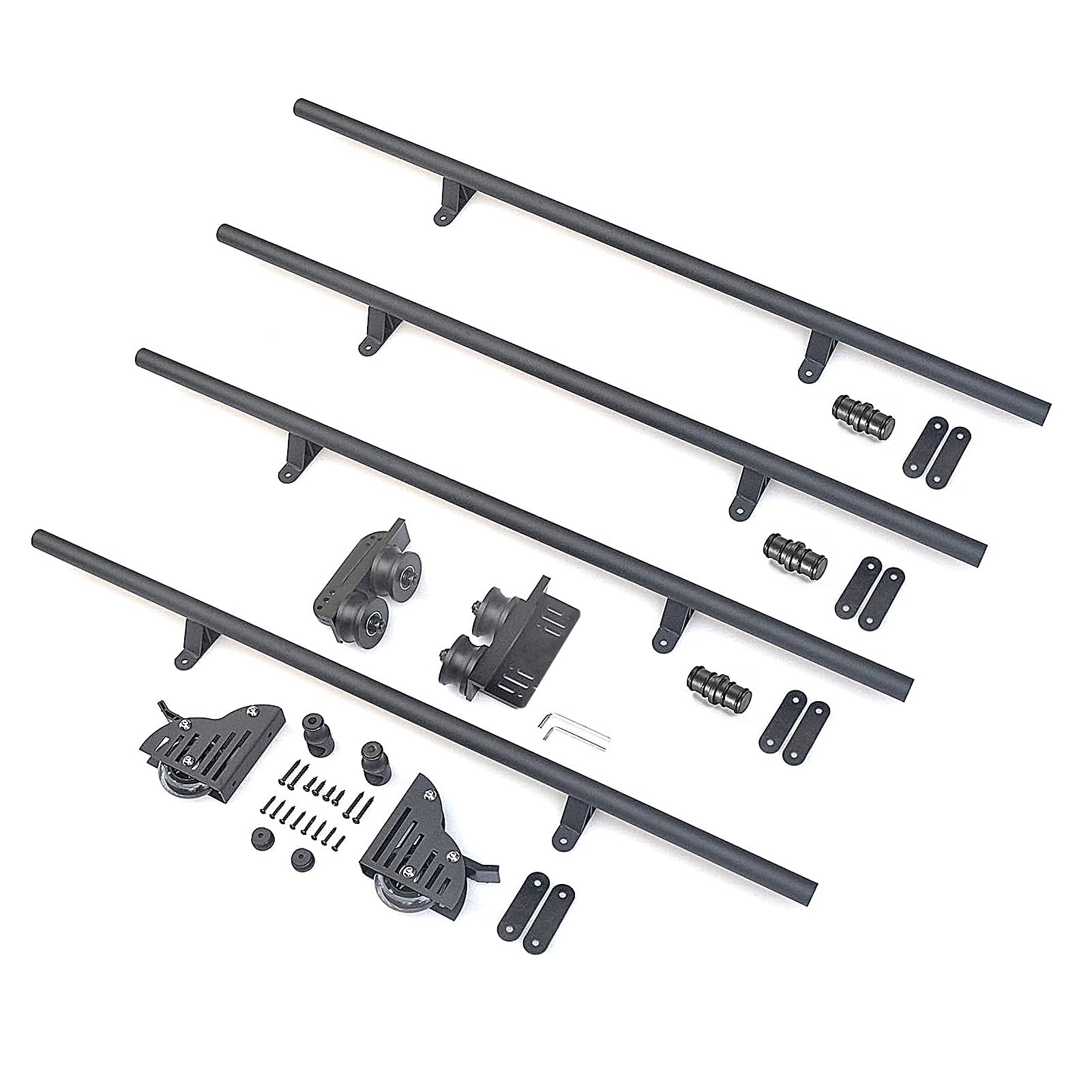 Kit de rails pour échelle de bibliothèque mobile idéal pour salon cathédrale et grand dressing