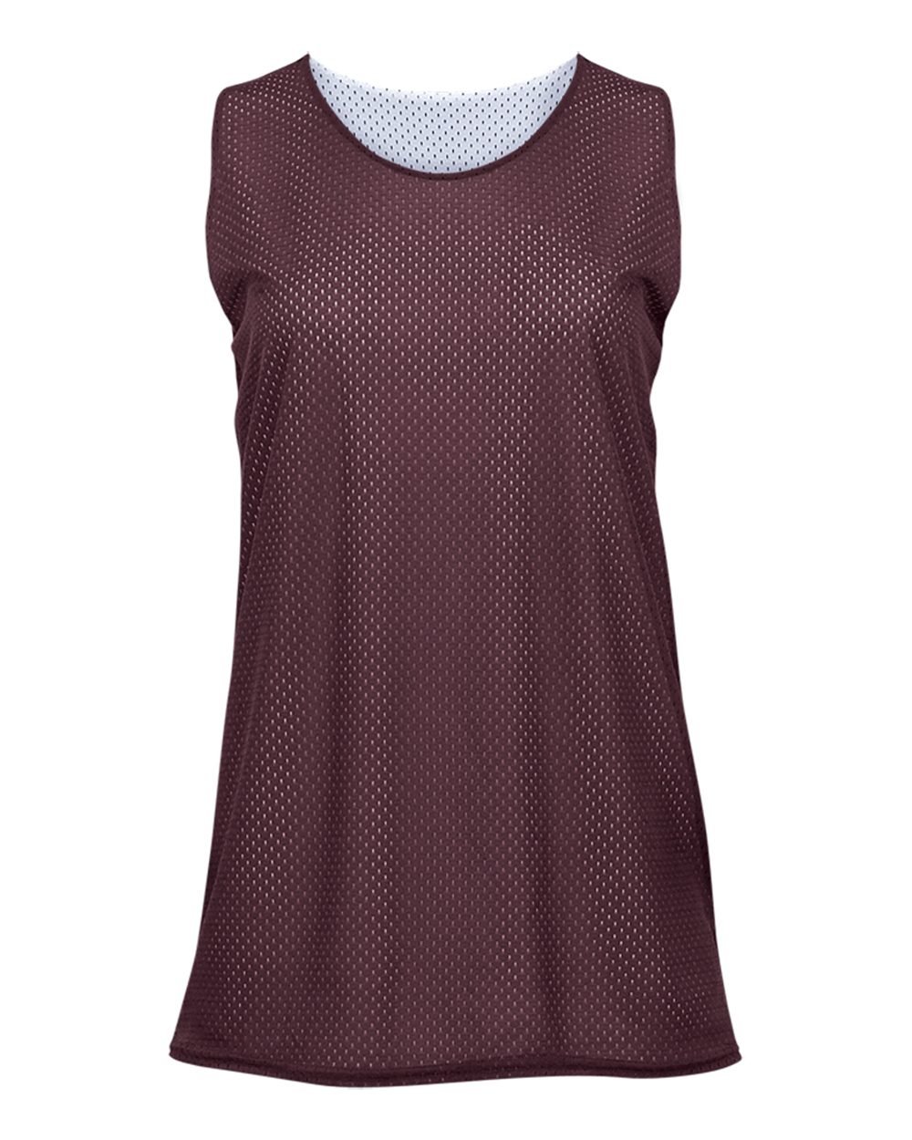 Badger Sport Maroon/White Ladies Medium Reversible Mesh Tank Top Jersey Uniform
