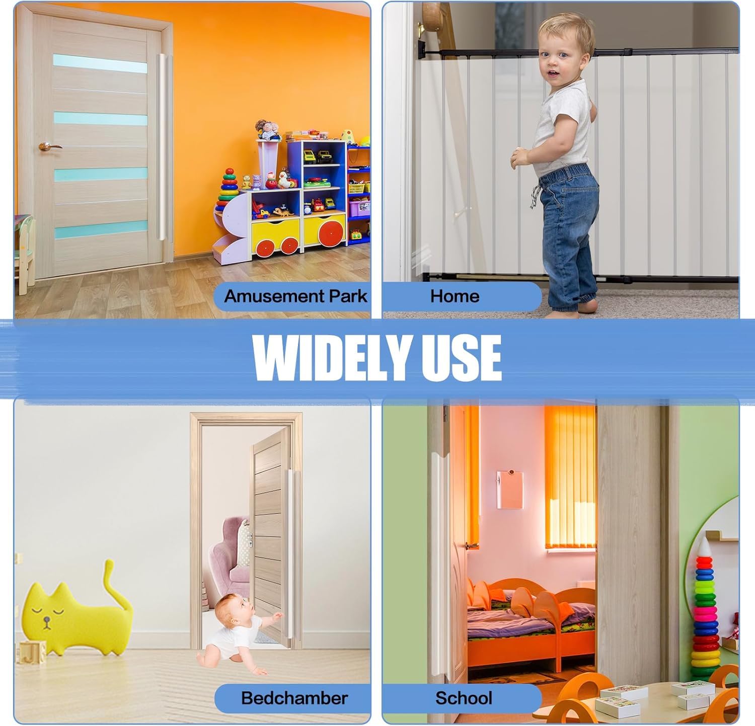 MEISO 2 Piezas Protector de Dedos para Puerta, Protectores Antipellizcos Puertas, Protector Puertas Niños Dedos, Protector de Clip para Dedos de Puerta Autoadhesivo, para Guarderías, Hogar, Escuela
