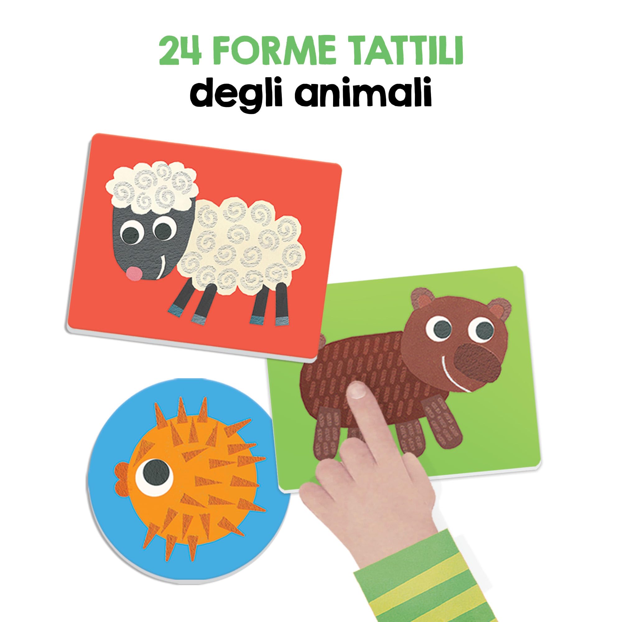 HEADU - Laboratorio Manine Attive Montessori - Con 24 Forme Tattili Degli Animali | Giochi Educativi 1 2 3 Anni, Gioco Montessori, Giochi Tattili Bambini, Regalo Bambino Piccolo, Regalo bambina 2 anni