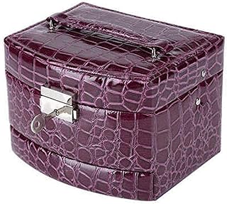 DNCG Caja de joyería portátil de cuero de la ...