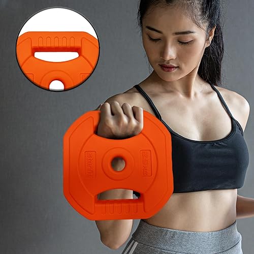 Miniatura 4 de Adjustable Barbell Weight Set, Adjustable Free Weights Cardio Pump Set for Home Gym,Multi-Color, 20 kg