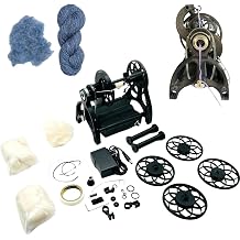 PeaxedHeartin 12v Automatic Yarn Winder for Crocheting,Maximum Speed 800rpm,Adjustable Speed,12mm Aperture,Spool Capacity 4+ Ounces>120g,Suitable for Wool, Silk, Fiber and Other Weaving,Gold