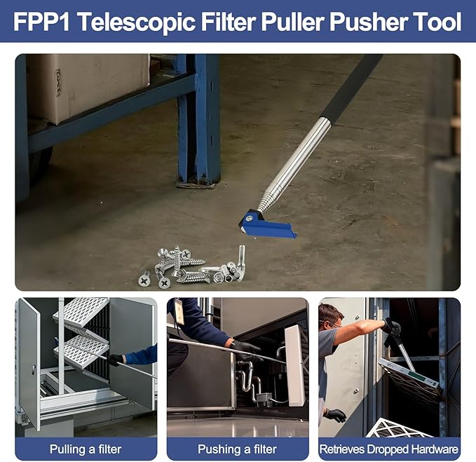 Herramienta Telescópica Empujadora y Extractor de Filtros FPP-1 con Imán para HVAC miniatura 3