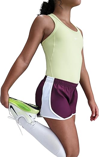 Nike Girls' Dry Tempo Running Short (XS (6X Little Kids), Black/White)