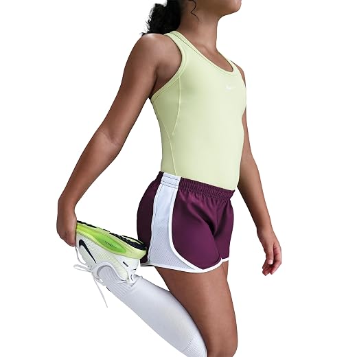 Nike Girls' Dry Tempo Running Short (XS (6X Little Kids), Black/White)