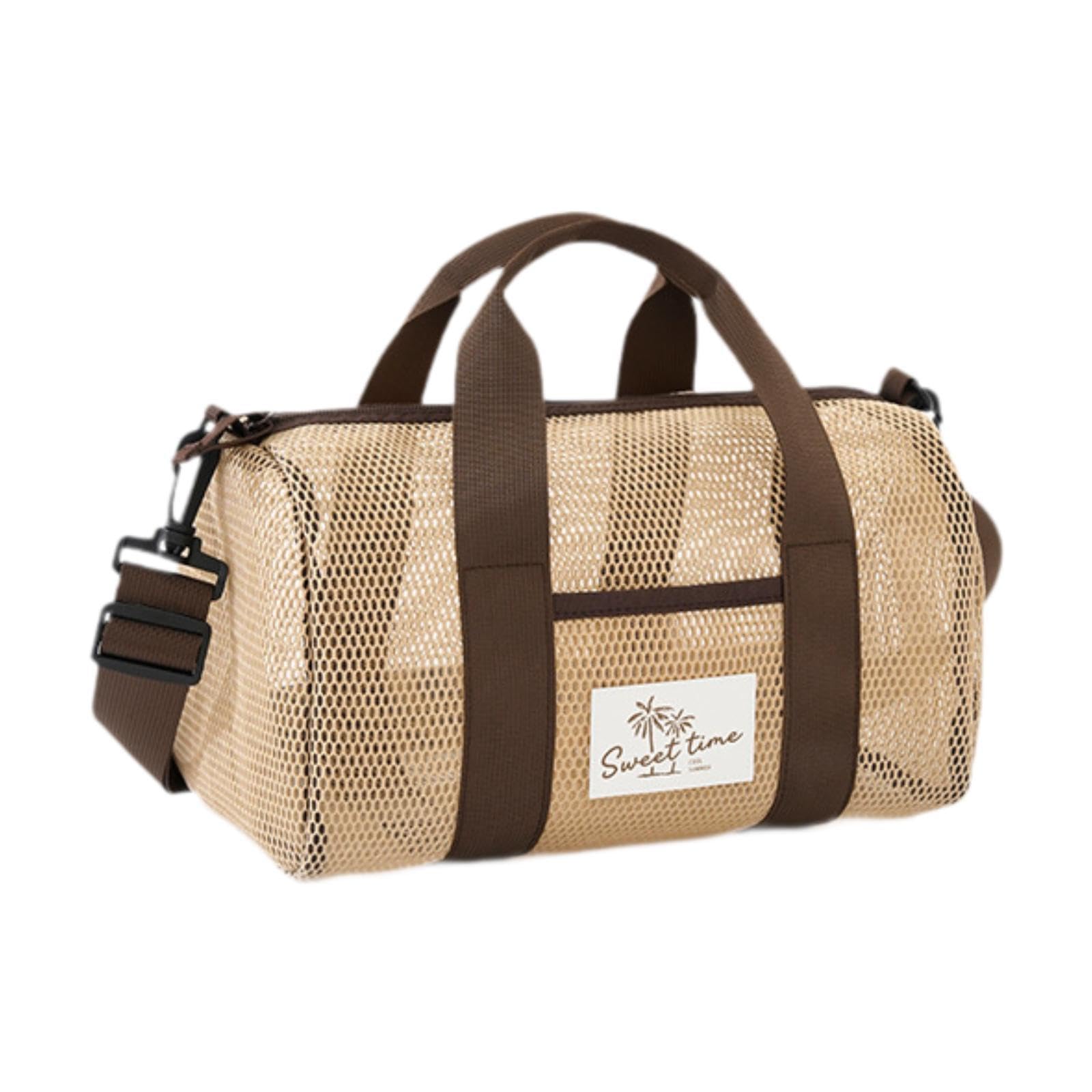 Mesh Beach Bags Fashion Gift Beach Tote Bag for Toy Vacation Essentials Pool Khaki|Clothing Shoes & Accessories| Womens Handbags & Bags-picture-47