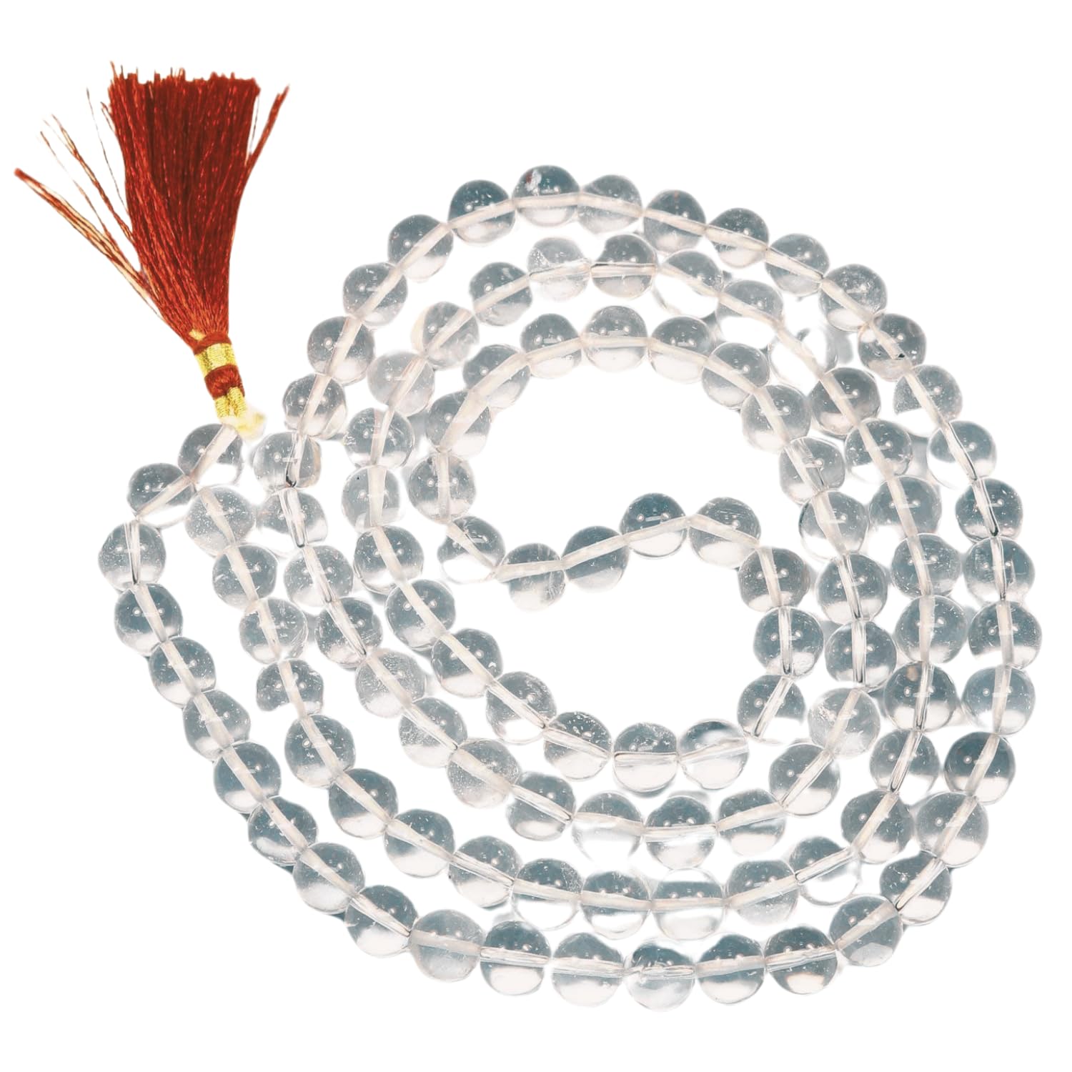 Dravina Trader Sphatic Mala Clear Quartz Crystal Beads for Meditation and Spiritual Healing / Balancing Energy Positive Vibrations Handcrafted Spiritual Accessory (B0813ZM96K) Amazon Price History, Amazon Price Tracker