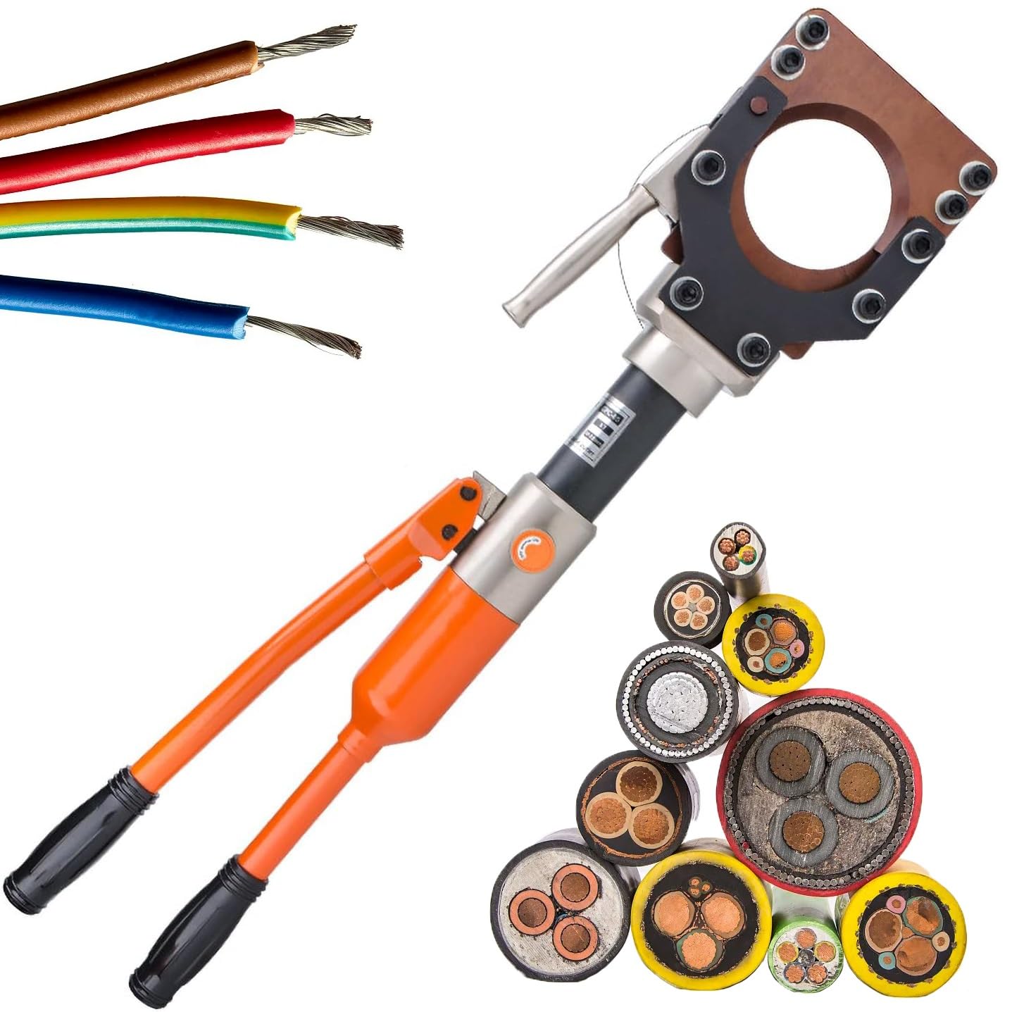Cortadores de cables hidráulicos, tijeras de mano resistentes para cortar cables de cobre y aluminio, cabezales de alicates que se pueden abrir