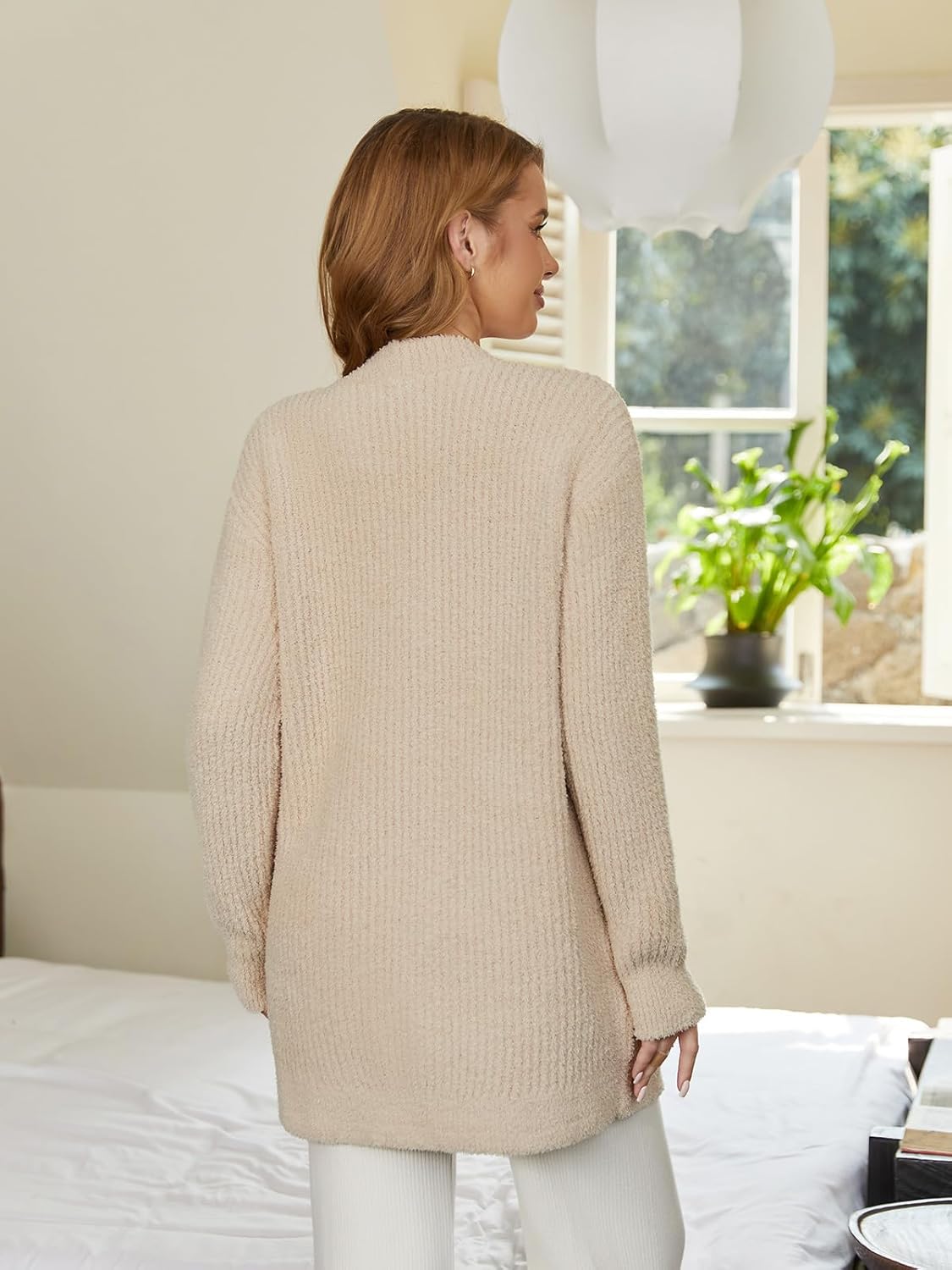 Snuggle Sac Cardigan Sweaters for Women with Pocket Trendy Casual Long Sleeve Tops Open Front Fall Winter Coats - Image 5