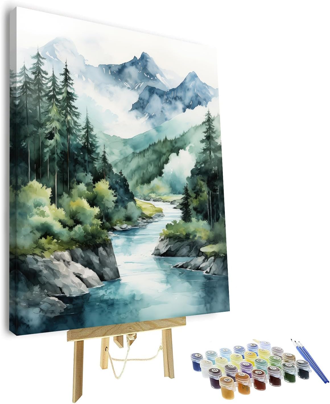 Paint by Number for Adults Colorful Eye Paint by Numbers Girl's Eye Adults' Paint-by-Number Kits Painting for Adults with Brushes and Pigment Home Wall Decor Gift Craft 16x20 Inch with Frame