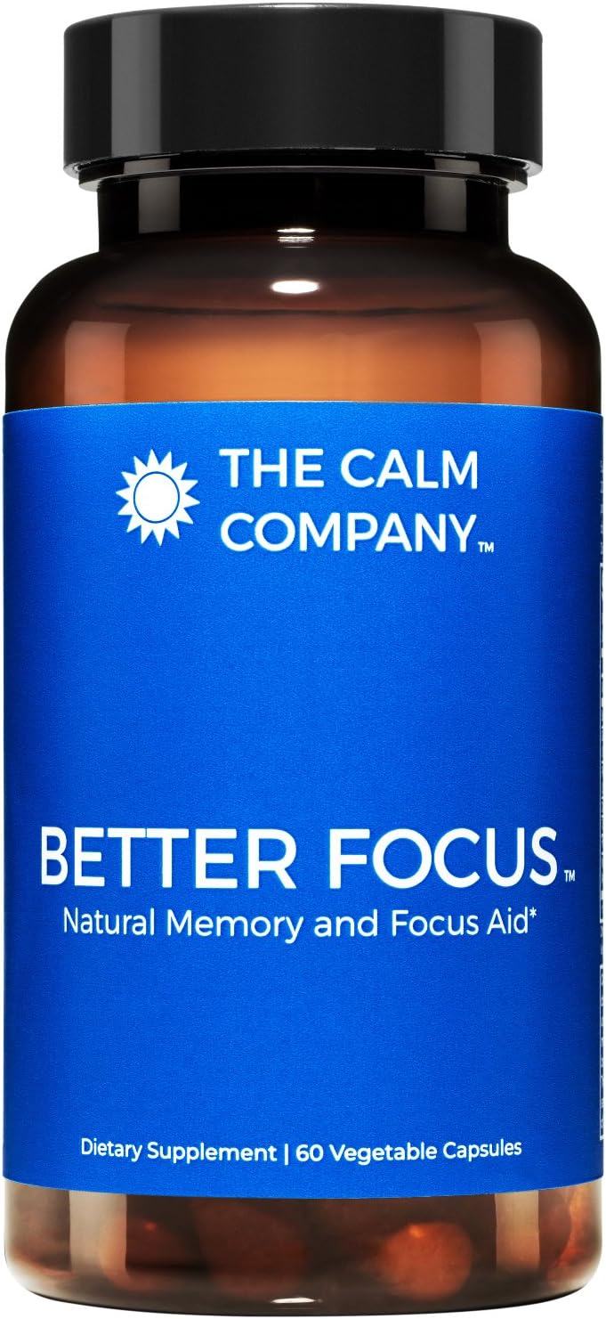 Better Focus - Nootropics Brain Support Supplement – Memory, Clarity, Energy & Focus Pills | Ginkgo Biloba, NeuroFactor, Bacopa Monnieri Root, DMAE, TheaKalm & More | Brain Booster 60 Vegan Caps