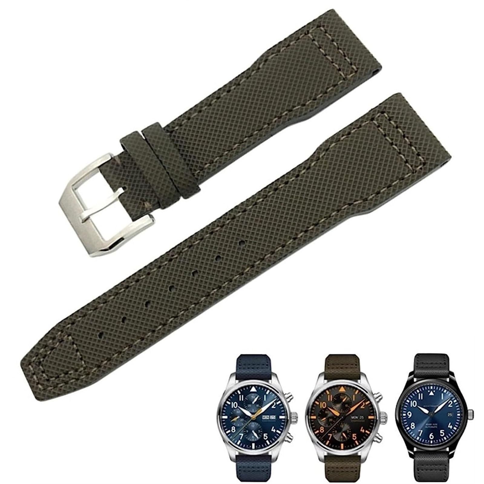 Correa de nylon de 20 mm de 21 mm compatible con reloj de lona textil 8
