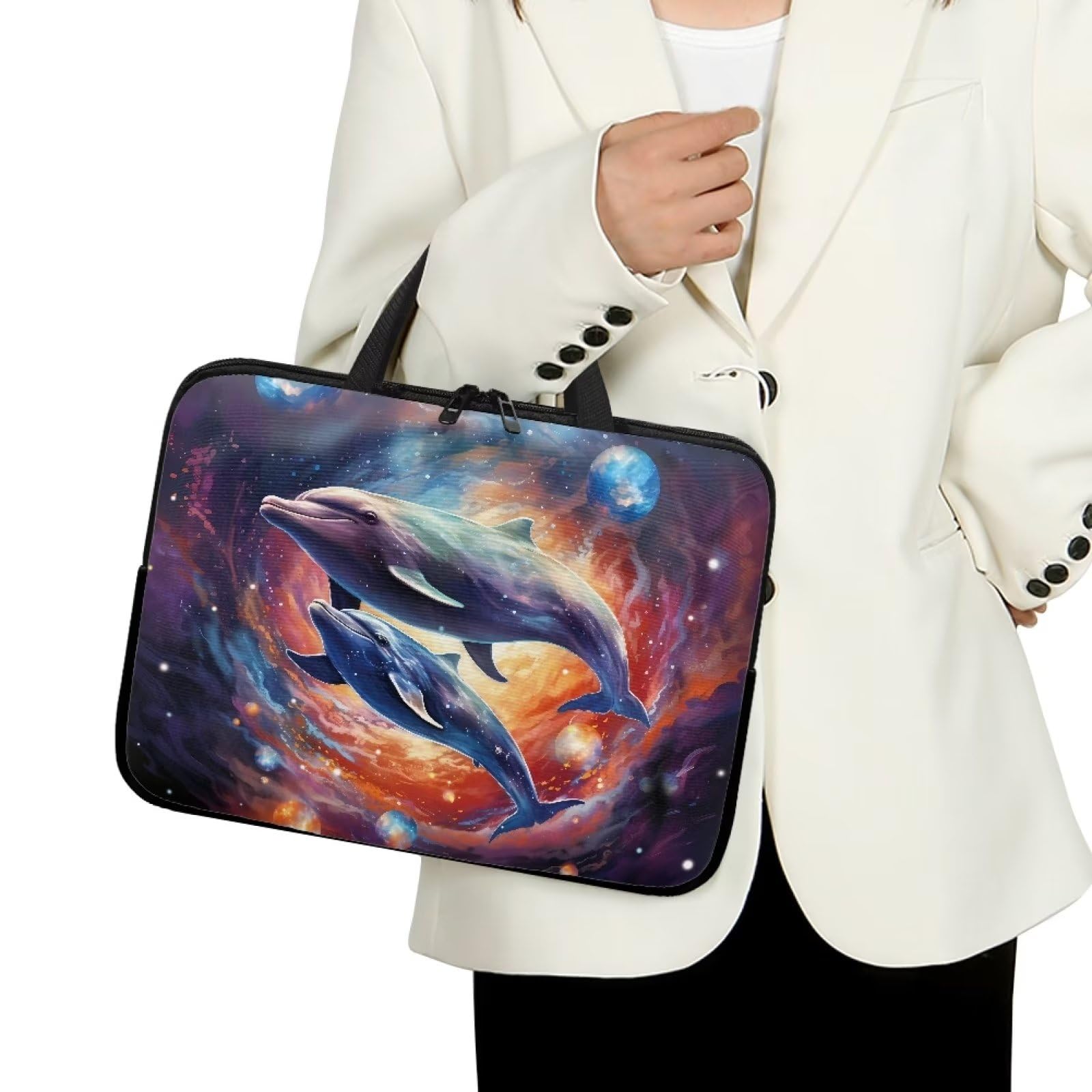 Uasibuni Star Dolphins Laptop Bag for Women 15.6 Inch Computer Bags Men Business Office Work Bag Briefcase Notebook Bag Computer Case