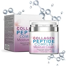 Collagen Peptide Face Moisturiser with Hyaluronic Acid, Amino Acids & Vitamin, Collagen & Peptide Complex Moisture Cream, Effectively Reduce Fine Lines Enhance Skin Elasticity Moisturising 50ml