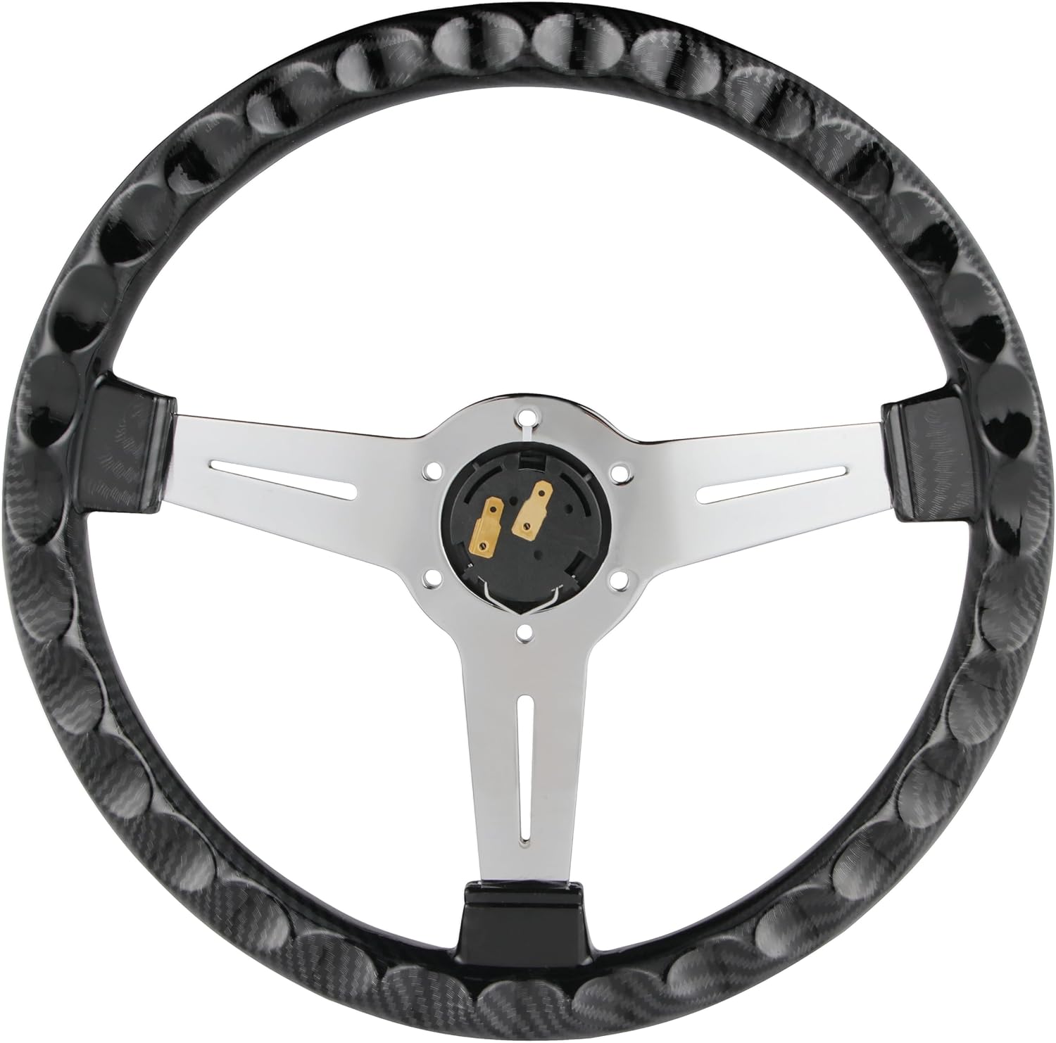 Golf Cart Steering Wheel 13.8 inch Universal for Club Car DS Precedent Tempo EZGO RXV TXT Yamaha Racing steering wheel boat steering wheel