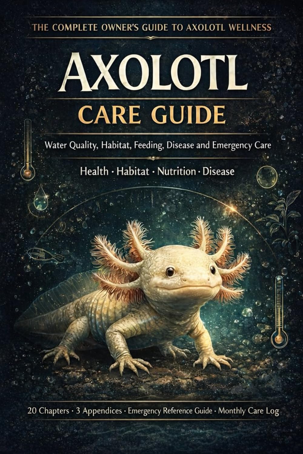 Axolotl Care Guide: The Complete Owner's Guide to Water Quality, Habitat, Feeding, Disease and Emergency Care for Your Axolotl