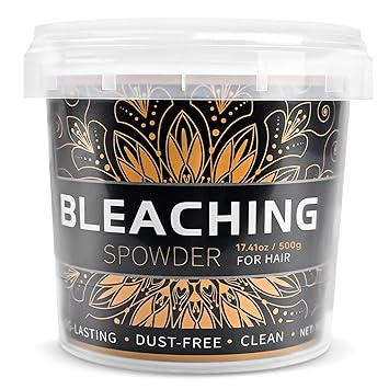Hair Bleach 500g / 17.41oz, Large Capacity Salon Grade Bleach for Hair, Mild Bleach Powder Quickly Remove Hair Color, Refreshing Create Fashionable Styling