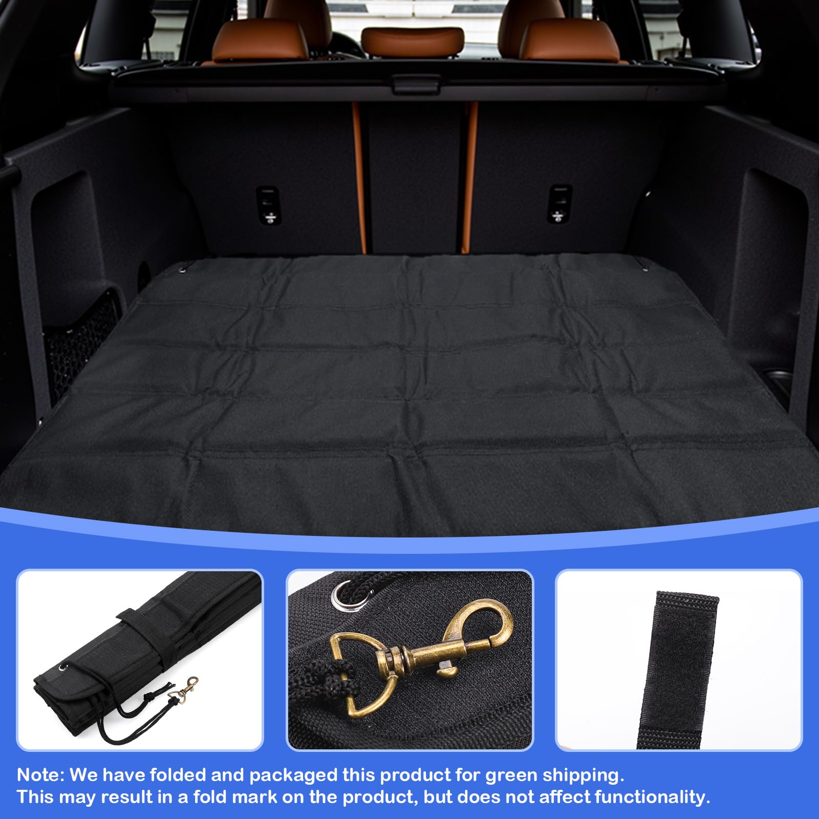 Zocipro Funda para Maletero de Coche para Perros, Funda Universal Plegable para Maletero de Coche, Protectores de Parachoques Antideslizantes y Resistentes al Desgarro (96 x 64cm)