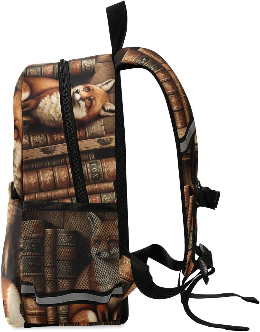ALAZA Fox Stylish Bookshelf Library Kids Backpack Elementary Toddler Bag Kindergarten Preschool Bag for Girls Boys Children, Medium, g352899596p577c613s1233