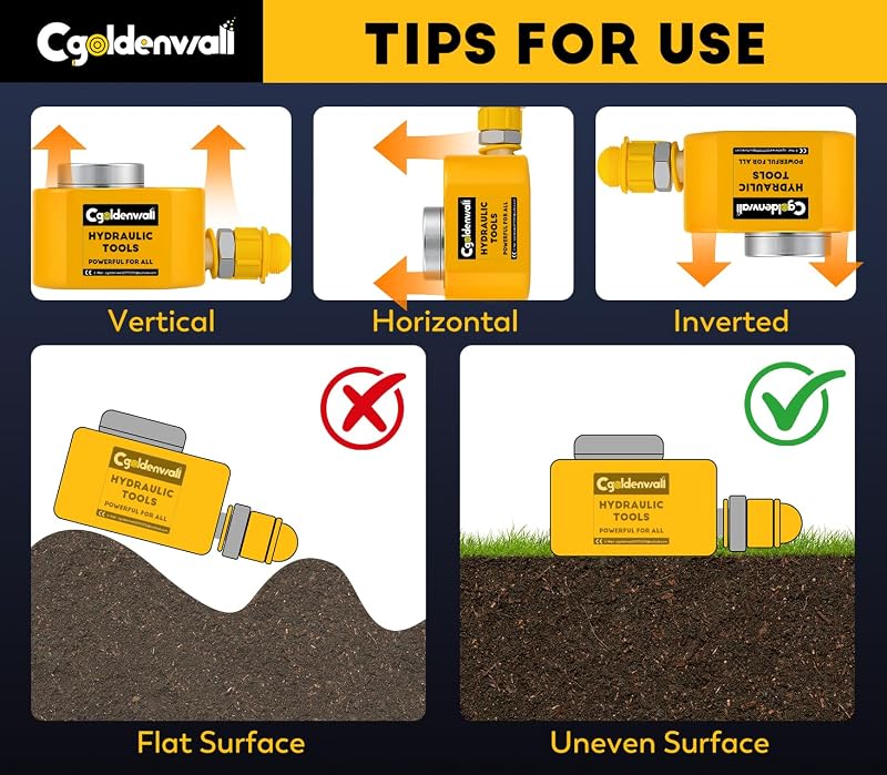 CGOLDENWALL 20T Hidraulikus Emelőhenger CP-180 Pumpával - 14mm Löket, 58mm Magasság, Ipari Használatra Épületekhez és Hidakhoz