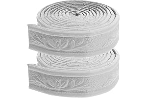 DOITOOL 2Pcs 3d Wall Strips Self Adhesive Flexible Foam Molding Trim