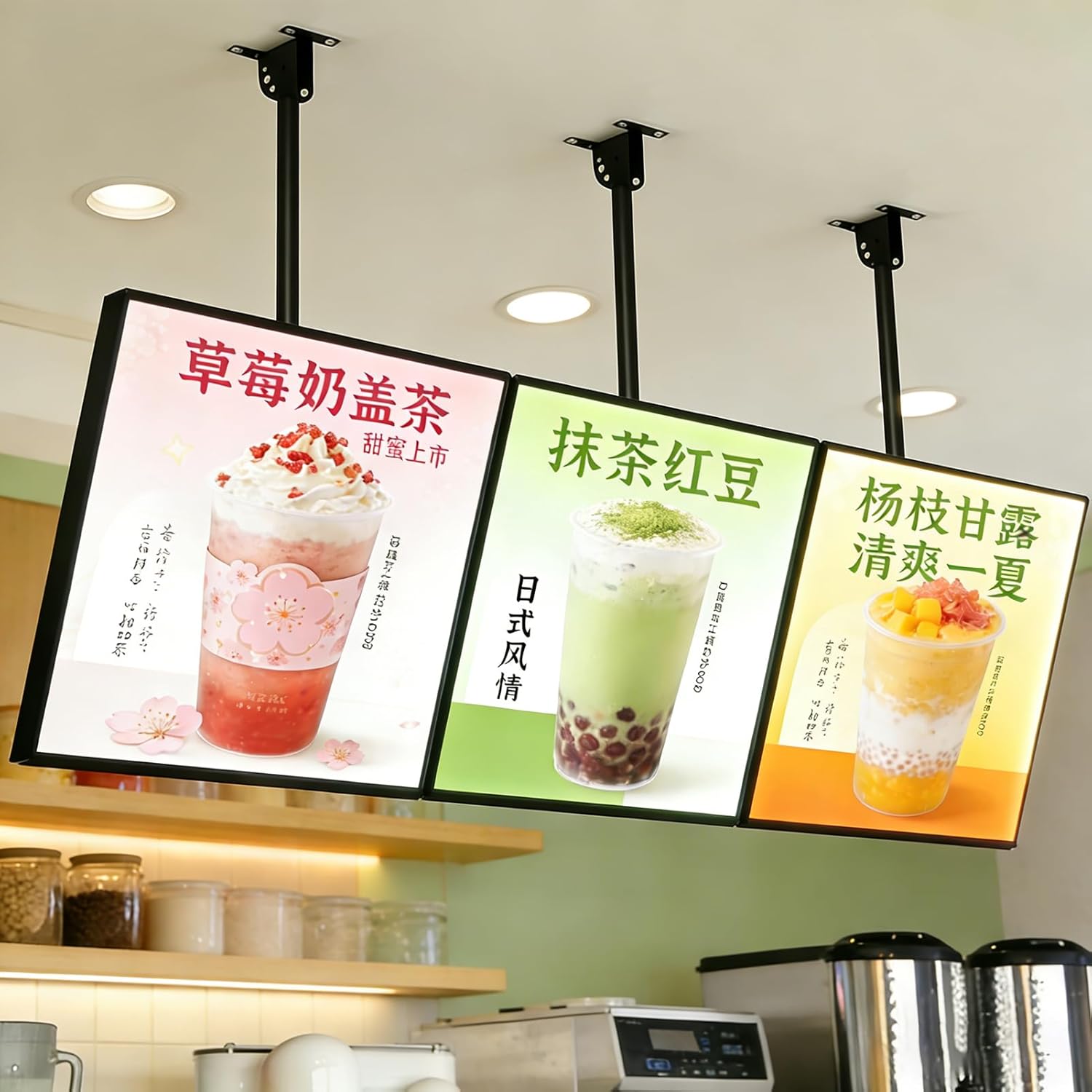 Ultra Slim Snap Frame LED Light Box | Illuminated Poster Display | Professional LED Backlit Menu Board | Wall Mounted Billboard for Restaurant, Cafe, Shops | Commercial Menu Board