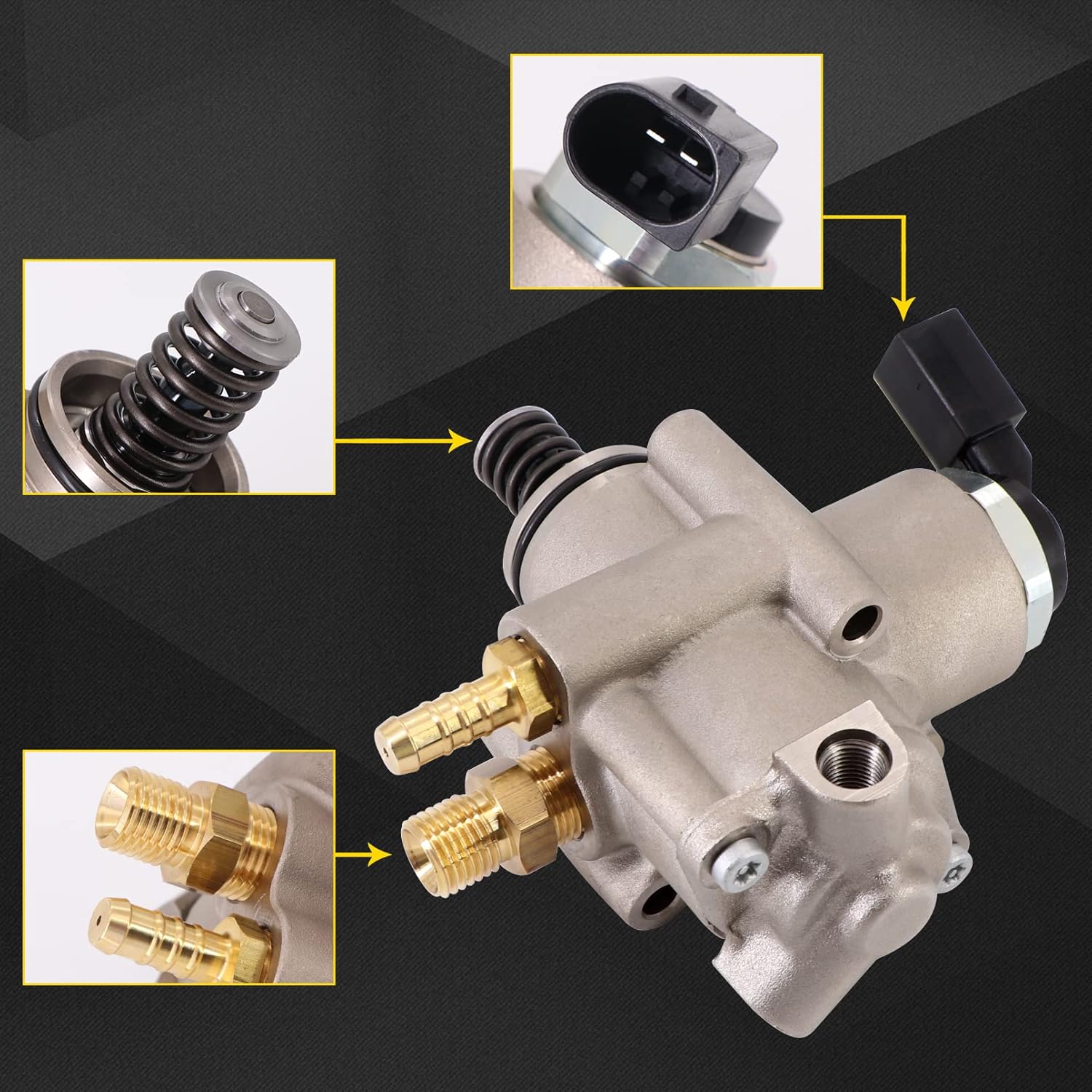 KIPA High Pressure Fuel Pump for A3 A4 TT Quattro Eos GTI Jetta Passat 2.0L 06F127025M 06F127025J 06F127025K HPP0004