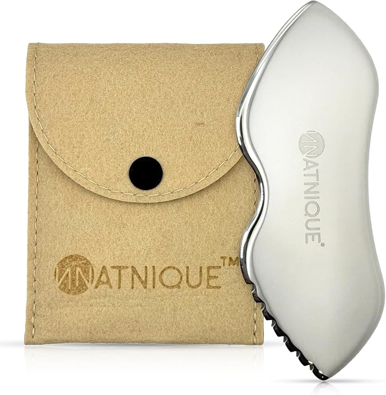 Natnique Gua Sha de aço inoxidável para rosto e pescoço