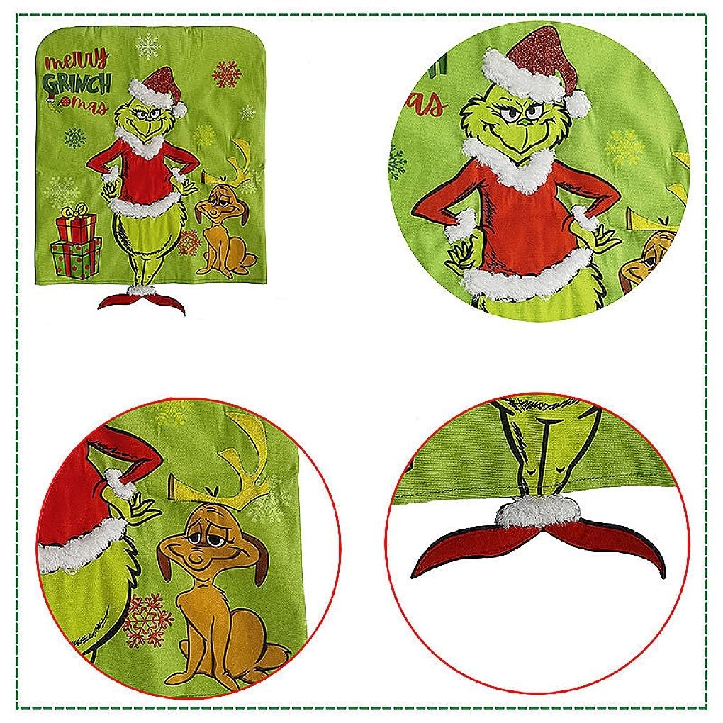 4 Stück Dehnbare Stuhlhussen Für Esszimmerstühle – Abnehmbar, Waschbar, Weihnachtsdesign