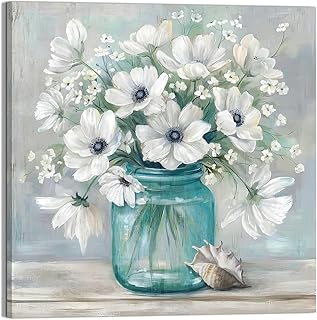 YUEYARIT Bathroom Wall Art Modern Art Wall Decor Are Canvas Paintings Themed With Flowers. They Are Suitable For Both Being Given As Gifts And Decorating Home Interiors.