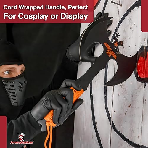 Vista 30 de Armory Replicas Zombie Slayer Hacha de doble cabeza de espiga completa